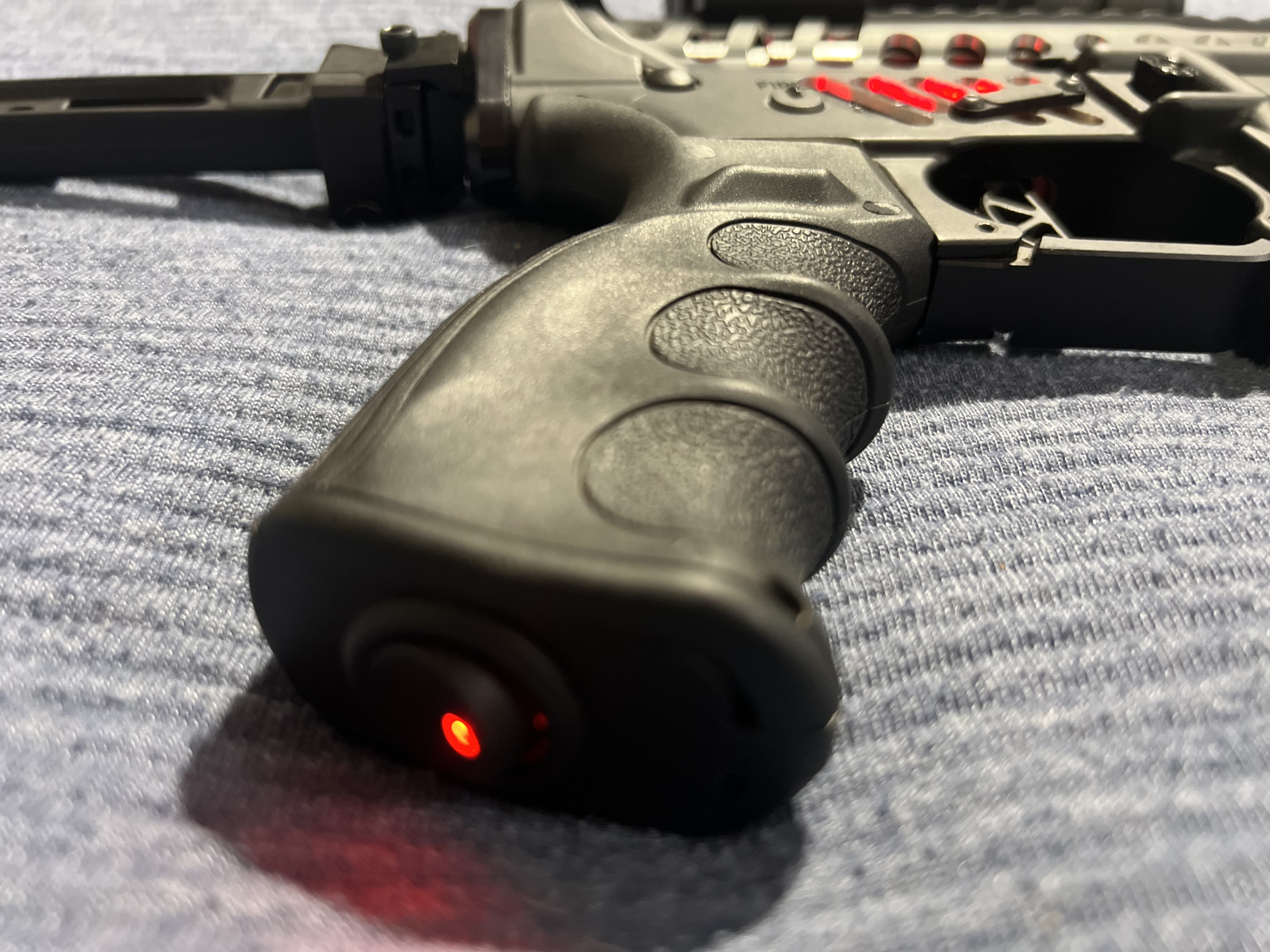 The Beast — grip and switch detail
